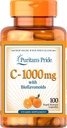 Puritan 's Pride Vitamin C dengan Bioflavonoid untuk Dukungan Sistem Imune & Skin Health Capsules 14; Suplemen Healthy 12.4; Gluten Free 124; Vegetarian Vitamin Suplemen - 100 Count