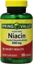 Spring Valley - Flush Free Niasin (B-3) 500 mg, 240 Capsules (2 Botol 120)