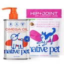 Pribumi Pet Omega Oil untuk Anjing 8 Oz - Suplemen Minyak Ikan & Bantuan - Anti- Inflammatory Chews for Dogs - 60 Chews