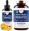 WINDSOR BOTANICALS Vaginal Propoletion and Liquid Iron Supplement Health Support Bundle