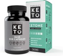 Perfect Keto Exogenous Ketones Base BHB Suplemen (60 Kapsul) - Ketogenic Diet Dukung Manajemen Berat, Energi & Fokus - Ketosis Beta- Hydroxybutyrate dengan (100 pcs) Keto Strips Bundle
