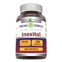 Luar biasa Formulas Inositol 500 mg 200 Kapsul Supplemen 124; Vitamin B8 14; Non-GMO 124; Gluten Free 124; Dibuat di USA