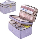 Penyimpanan Obat-obatan Bag Pill Bottle Organizer dengan Portable Little Pouch Travel Organizer untuk Kotak Bantuan Rumah Darurat (Purple)