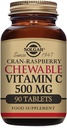 Solgar Vitamin C 500 mg Tablet Chewable, Cran Raspberry Flavor - 90 Count - Antioksidant & Imune Dukungan - Mendukung Kesehatan Skin & Joints - Non-GMO, Vegan, Gluten Free, Kosher - 90 Pelayan