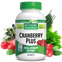 Botanic Choice Cranberry Plus Total Urinary Tract Health for Women and Men with Cranberry Concentract, Uva Ursi, Buchu, Calcium - 60 tablet