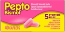 Caplets Bismol untuk Nausea, Heartburn, Intervention, Upset Stooach, dan Diare, 5 Symptom Fast Relief dalam Formasi Konvenient, 40 ct