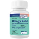 Relief WelMATE-Allergy - Cetirizine HCI 10 mg - 24 Hour Antihistamin - Non Drowsy - Sneezing - Runny Nose - Itchy Eyes & Throat - Indoor & Outdoor Allergy Relief Tablets - 500 Tablet