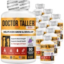 NUBest Doctor Taller Kids - Dukung Bone Power dengan Multivitamin, Multimineral, Kalsium - Premium Formula untuk Ages 2 sampai 9 - Grape Flavor - 12 Pack 124; 18 Bulan Suppply