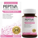 Probiotik Peptiva untuk Kesehatan Perempuan - Dukungan Probiotik Perempuan dan Digesik, 25 Milyar CFU, Probiotic Strain Multi-, Lactoillus Acidolherlus, Bifidobacterium - 60 Vegetarian Capsules