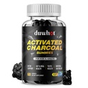 Mengaktifkan Gummies Arang untuk Anak-anak, 500mg Dapat Diaktifkan Bahan Batubara untuk Bantuan Gas, Detox, Digetical dan Oral Kesehatan, Vegan Blueberry Flavor, 60 Count