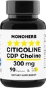 MONOHERB CDP CDP 300 mg per Capsule - 90 Vegetarian Capsules