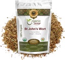 Jalan Organik St. John 's Cort Cut & Sifted (Hypericum perenatum) - Herbal Tea 124; European Wildvest 126; Organik, Kosher & USDA Certifikasi 124; Vegan, Non GMO & Gluten Free 124; Origin - Albania (8 Oz)