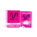 RUN GUM Bubblegum Energy Chewing Gum 50mg Caffeine Taurine & B-Vitamin Per Piece, 24 Pieces (Paket 12) Sugar Free, Zero Calorie, No Aspartame, dan Gluten Free