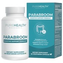 PUREHEALTH RESEARCH Parabroom - Gut Cleanse & Health Suplement - with Black Walnut, Sweet Wormwood powder, Turmeric Extract, Olive Leaf, Garlic & Onion - Digetives Support for Women & Men 60 Capsules