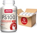 Jarrow Formula PS100 Phosphatidyserine 100 mg, Dietary Suplemen Kesehatan dan Pendukung Penyatuan Otak, 60 Softgeels, Persediaan Hari 20- 60, Paket 12