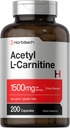 Horbäach Acetyl L- Carnitine 1500mg 124; 200 Capsules £124; Tambahan Suplemen Kekuatan 126; Non- GMO & Gluten Bebas