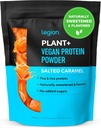 LEGION Plant + Vegan Protein Powder, Rice and Pea, Plant Based Protein Blend. Gluten Free, GMO Free, Alami Sweetened and Flavored, 20 Pelayan, 2 Lbs (Salted Caramel)