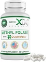 GENEX Methyl Futing with Quatrefolic ® 1360 mcg DFE (60 Kapsul) Bio- Active Forge - 5- Methyltetrahydrofolat 126; Vegan, Gluten Free, Ness-GMO (Supply 60 Hari)