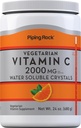 Piping Rock Vitamin C Powder 124; 24 oz 124; 2000mg 124; Air Soluble Crystales 124; sebagai Actibic Accid 124; Vegetarian, Non-GMO, Gluten Free Suplemen