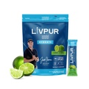 LivPur Electrolite Drink Mix, Powder Hidration Instant with Vitamin C, B6, B12 & Escule Amino Accids for Muscle Support & Imune Health, Sports Essentials, Cool Lime Flavor, 15 Stick Packs