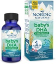 Nordic Averals Baby 's DHA Vegetarian, Unhafedored - 1050 mg Plant - Based Omega-3 -1 oz - Pasokan Pembangunan Otak & Vision dalam Bayi - Non-GMO, Vegan - 15 Servings