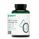 Puori Omega 3 Oil Suplemen - Ultra Pure & Burpless Wild Caught Fish Oil dengan 2000mg Omega 3 Fatty Acids, 1250mg EPA & 500mg DHA Support Heart, Brain & Eye Health - IFOS Certifikasi - 120 Softgeels