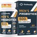 Produksi untuk Pria, 500 Milyar CFUs & 12 Strains Mens probiotik, dengan Turmeric, Cranberry, Goji - Propoles for Digetical Health, Gut, Imune & Bloating, Prostate & Urinary Tract Health, 60 Capsules