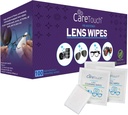 Care Lens Wipes for Eyeglasses - 100 Count Individually Wiping Pre- Moistened Wipes, 5 x 6 Inch- Camera Lens, Sunglasses and Glasses Cleaner, - Lembut dan Portabel untuk Membersihkan Perangkat Optical