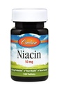 Carlson - Niasin, 50 mg, Support Cholesterol Metabolisme, Produksi Energi, Kesehatan Jantung, Fungsi Nerve, 100 Tablet