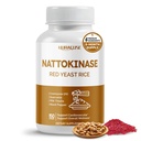 NATTOKINASE 11 -in- 1 Formula - dengan Red Yeast Rice Koenzim Q-10 Quercetin, Milk Thistle, Resveratrol - Non-GMO, Gluten- Free, Soy-Free