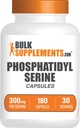 BulkSuplements.com Phoshatidyserine Capsules - Pfoshatidlyserine Suplement, Phoshatidlyserine 300mg - Sumber dari Soy, 6 Capsules per Serving, 180 Capsules (Paket 1)
