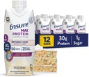 Pastikan Max Protein Shake 124; Kue Ulang Tahun 124; Siap untuk Minum 124; Protein 30g untuk Kesehatan Muscle 124; 1g Sugar, 4g Fiber 124; 11 flflo oz, 12 Pack