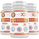 Genex Formulas Quercetin 500mg (60 Capsules) Non-GMO, Gluten- Free (3 Pack)