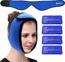 Face Ice Pack Lipatan untuk TMJ, Kebijaksanaan, WorlD-BIO Jaw Bungkus dengan 4 Terapi Dingin Yang Dapat Dipakai Ulang untuk Kepala, Chin, Oral dan Pembedahan Fasilitas, Relief Sakit untuk Pembengkakan, Injuries, Peniru Dental