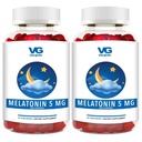 VITA GLOBE Melonain 5mg Sleep Aid Gummy Vitamin - None-GMO, Vegan dan Sleep Aid Supplement, Relieves Occasional Sleepless, 100 Count (Paket 2)