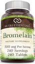 Bremelain 500 mg 240 Tablets Suppplement Hob124; Non- GMO 124; Gluten Free Alagh124; Made in USA