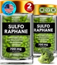 Sulforaphane Suplemen Organic Brokoli Sprouts 124; Stabilisasi Sulforaphane Kids & Adult 124; dari Broccoli Florets & Seeds 124; Organic Sulfur Sulmores Suffies 240 Pil 124; 2 Paket