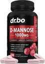 Suplemen D Mannose untuk Pil Perempuan - Natural D-Mannose 500mg Kapsul, Cranberry DMannose Pil 1000mg Per Serving - Bladder Flush & Urinary Trakte Health Supplemen - 120 Veg Capsules