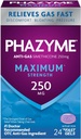 Phazyme Maximum * Kekuatan Anti- Gas 250 mg Simejicon Gas Relief untuk Dewasa, Cepat Gels Bloating, Tekanan & Discontent, 24 Count