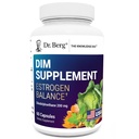 Dr. Berg DiM Supplemen Estrogen Keseimbangan - Persediaan Estrogen Asli untuk Perempuan dengan Diindolylmetana untuk Menstrual Symptoms & Menopause Relief & Black Pepper untuk Enhanced Absorpsi - 60 Kapsul