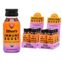 Ethan Ammuniune Boost Shots, Elderberry Flavor. Merasa lebih baik. Dukungan Kebal, Dibuat dengan Buah Nyata, Vitamin C, Vitamin D, Reishi, Zinc, dengan No Ditambahkan Sugar (12 Pack of 2oz Shots)