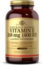 Solgar Vitamin E 268 mg (400 IU) - 250 Softgels - almost-Sourly- Vitamin E sebagai d- Alpha Tocopheriol - Gluten Bebas, Dairy Free - 250 Servings