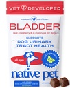 Perawatan UTI Pet Dog asli - Cranberry Tambahan untuk Pengawasan Dogs Bladder & Kidney - Mencegah Infeksi Traktur Uriner dan Incontinence - Dibuat dengan Extract Real Cranberry - 30 Chews