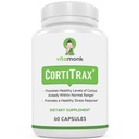 VitaMonk CortiTrax Natural Cortisol Blocker - Doctor Formulated Cortisol Manager, Cortisol Ducer & Cortisol Reducer (Sudah Dalam Batas Normal) - 60 Capsule Cortisol Suplemen