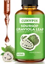 Suplemen Mineral Soursop Graviola Leaf Extract Limid Drop Ditambah Botanical Murni untuk Dukungan Sel, Zzz & Antioksidant - Liquid Soursop Bitters, 2- 4 Bulan, 2 Fl Oz