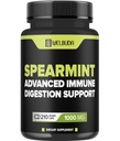 210 Capsules - Spearmint Suplemen dengan Olive Leaf, Ginger Root, Black Pepper & More - Combined Formula untuk Distry Health, Respiratory Health, Imunity & Positive Mood Support