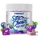 Iron Soft Chew Suplemen dengan Vitamin C 124; Blueberry Flavored 124; Gluten Free Supplemen Besi Pria dan Anak-Anak 124; 60 Count 124; 2 Bulan Suplai