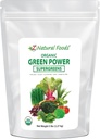 Z Natural Foods Organic Greens Superfood Popper - Barley Grass, Wheatgrass, Spirulina, Spinach, Brokoli, Alfalfa Leaf, Beet Root, Tomato, Duse & Moringa