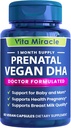 Prenatal DHA Suplemen - Vegan 800mg DPA Plant Based Omega 3 - Best for Optimal Mom and Baby Health - Support Baby Brain and Eye Development Prenatal for Women No Fish Oil