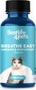 Suplemen Komitmen Respiration Cat - Dukungan Teman Tenang Nasal Nasal Nasal Alami untuk Semua Musim, Batuk, Pekerjaan Stuffiness Nasal dan Sneezing - 400 Odorless, EAz- Administer Pills Tastless